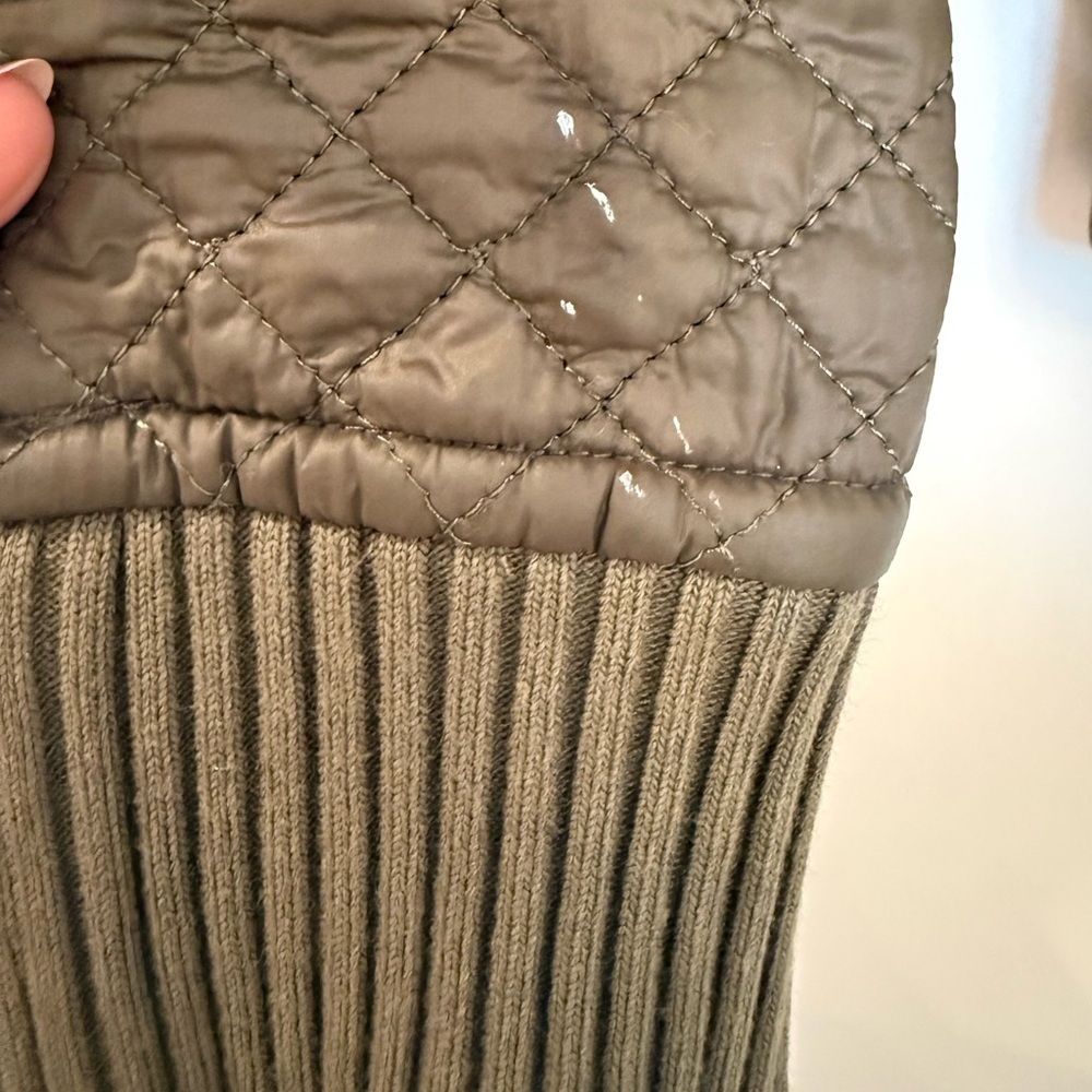 On This Day OTD onthisday Green Quilted Bomber Hooded Jacket Medium - Picture 7 of 7